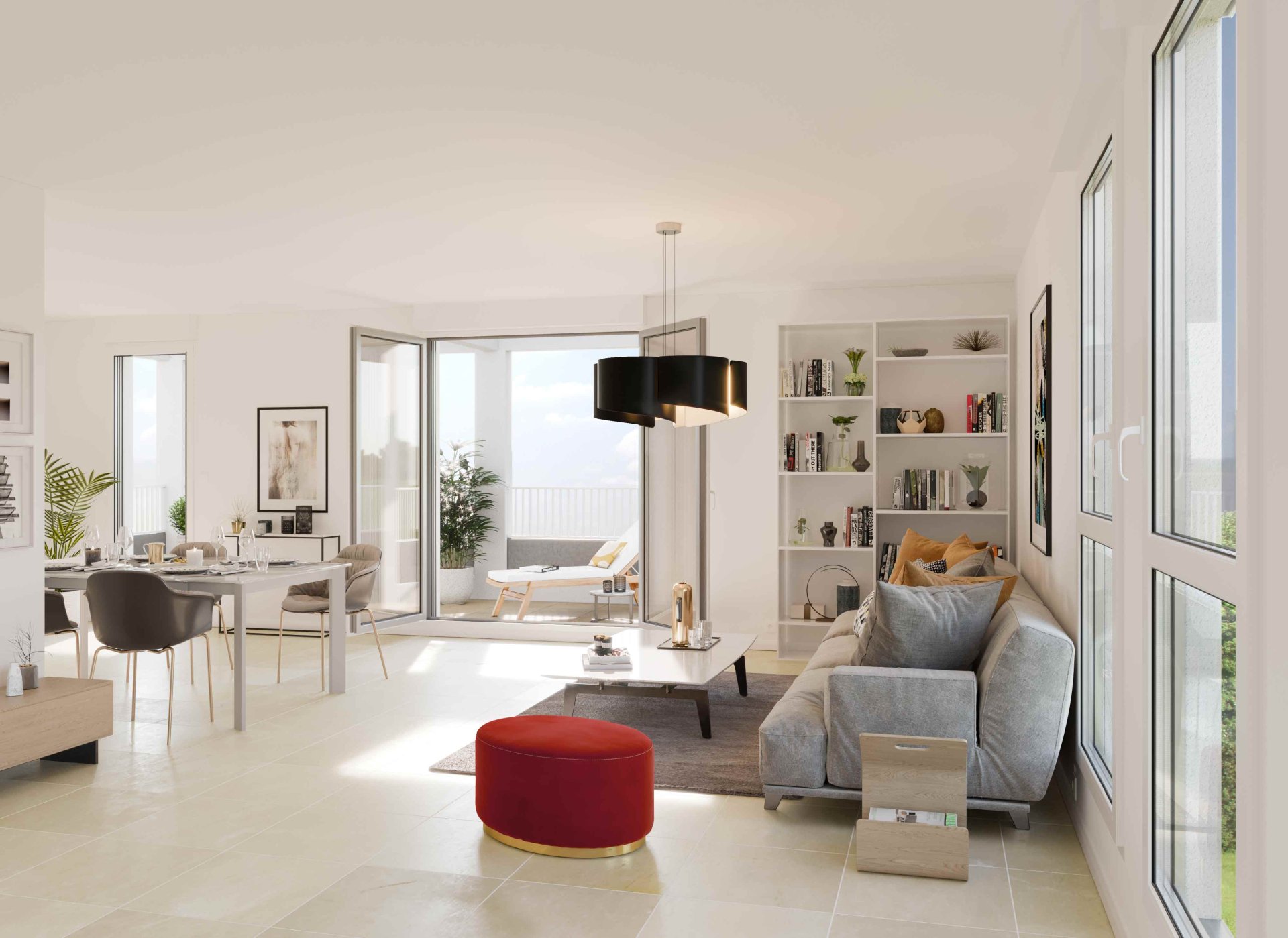 Logement neufs Saint-Etienne espace intérieur