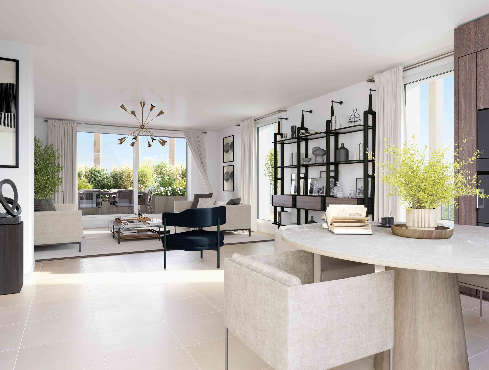 Logements neufs espace intérieur Marseille