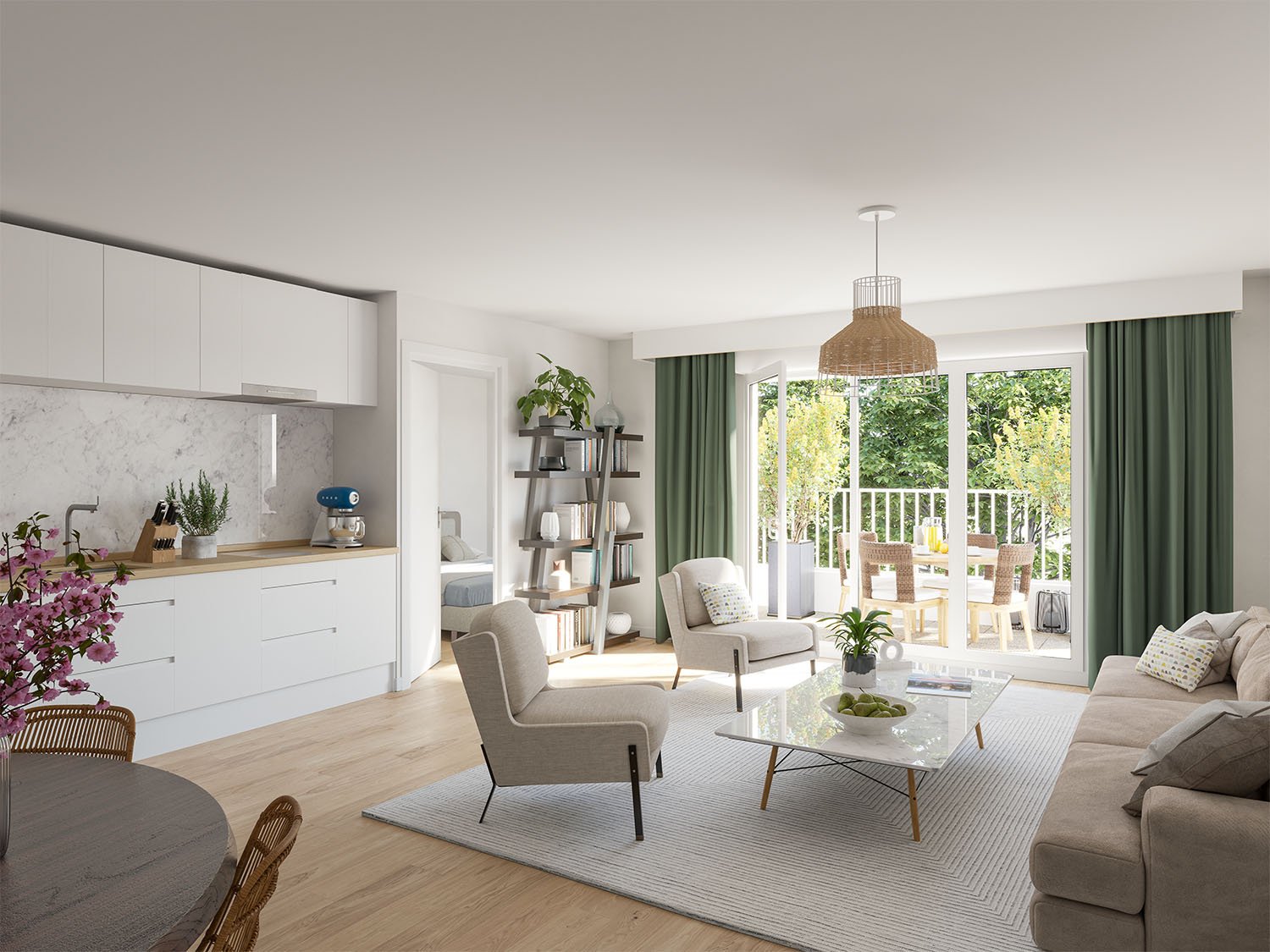 Logements neufs espace intérieur Bondoufle