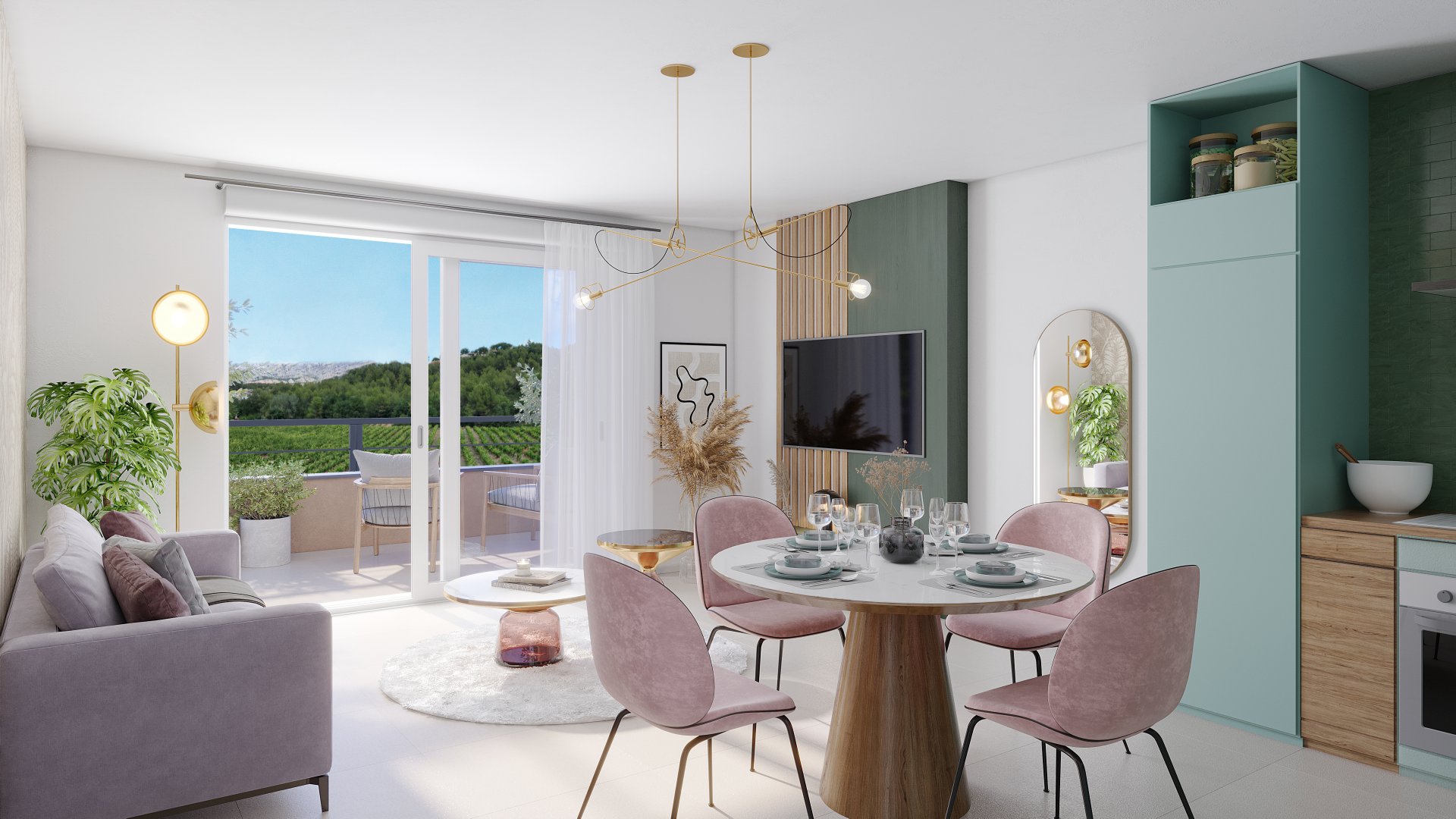 Logements neufs espace intérieur Rousset