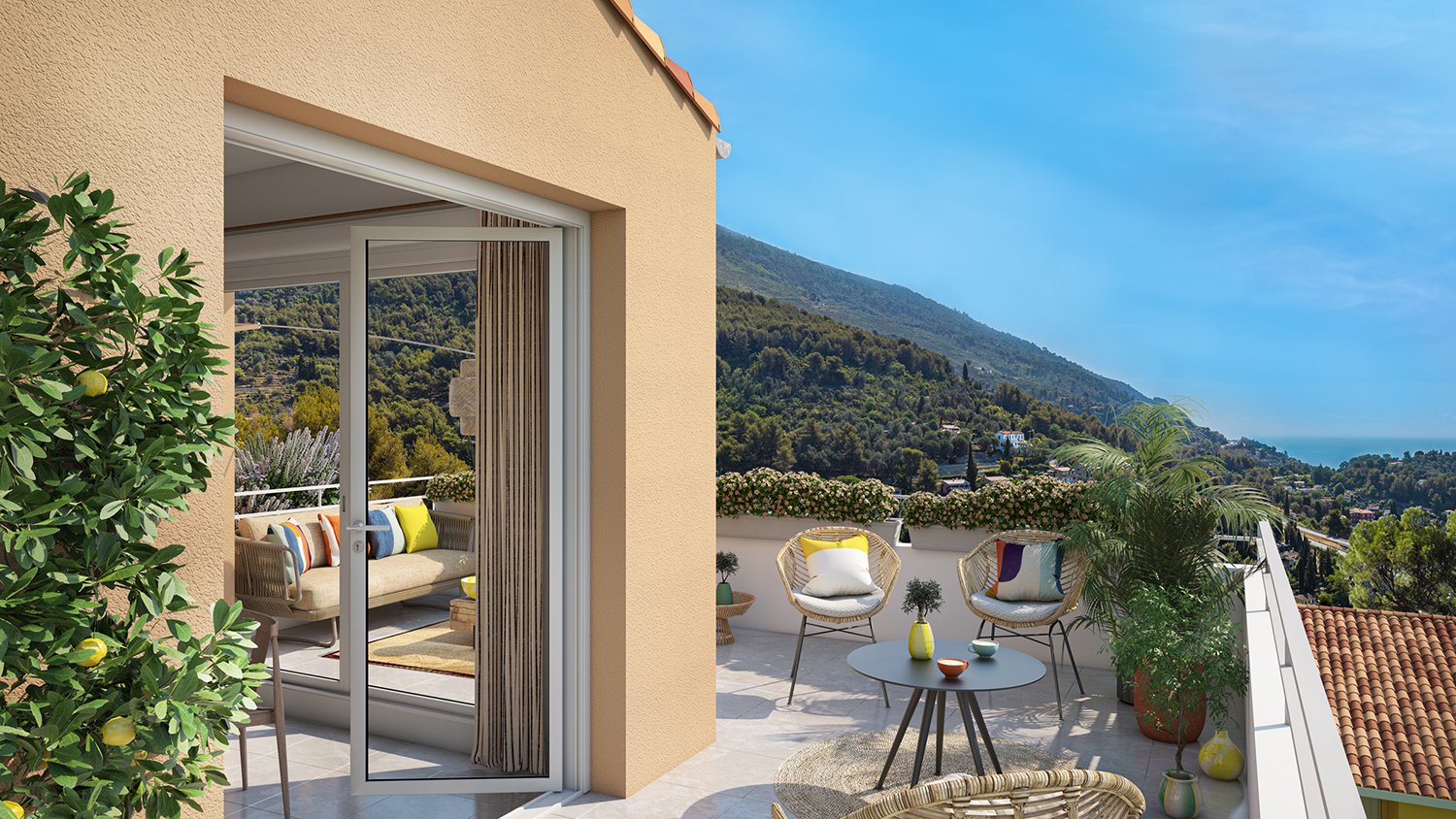Terrasse extérieur Menton