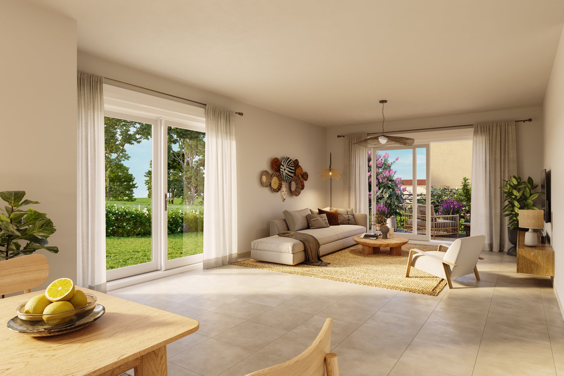 Maison à bouc-bel-air perspective intérieure